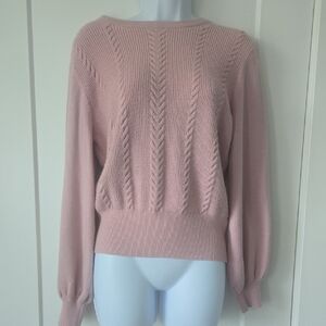 Philosophy Blush Cable Knit Sweater